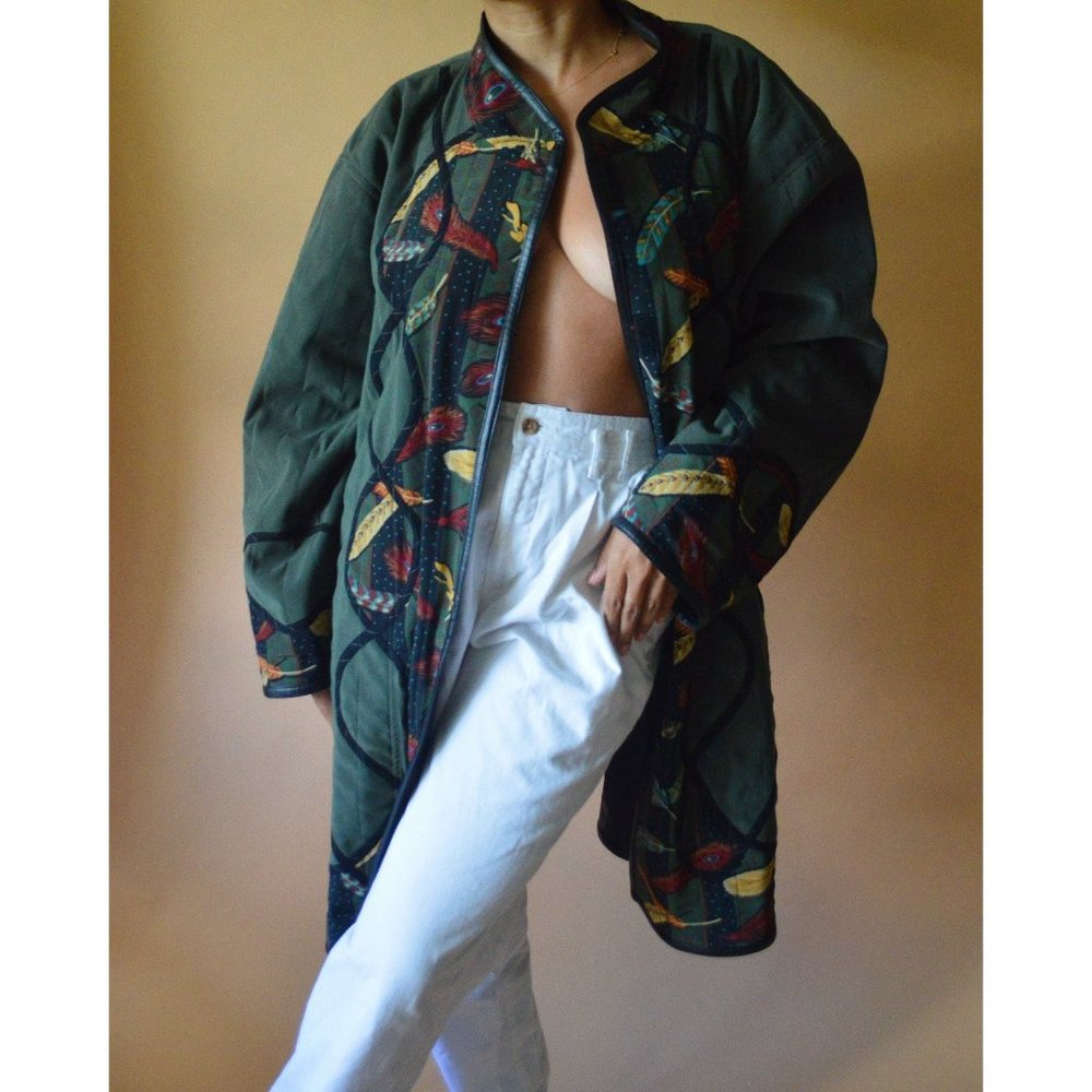 90s Vintage Reversible Leather Trench Coat